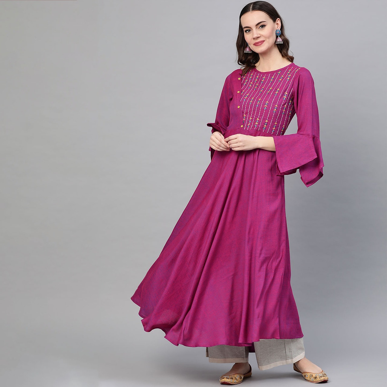 Floral Anarkali Suit